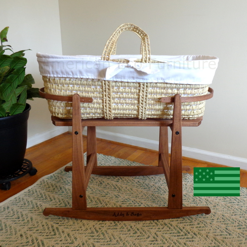 unisex moses basket with stand