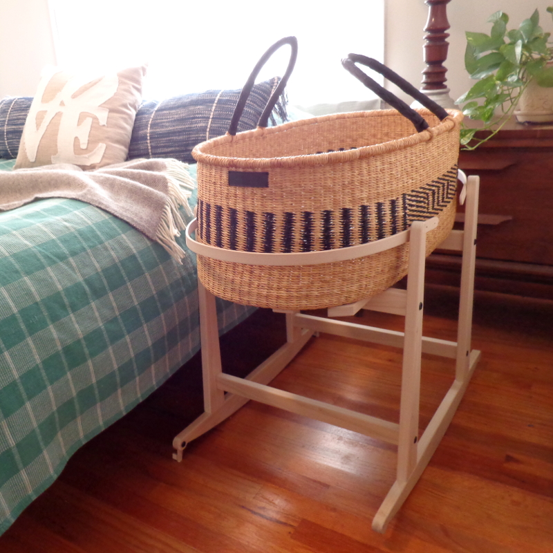 Addy & Sage Natural Rocking Moses Basket Stand