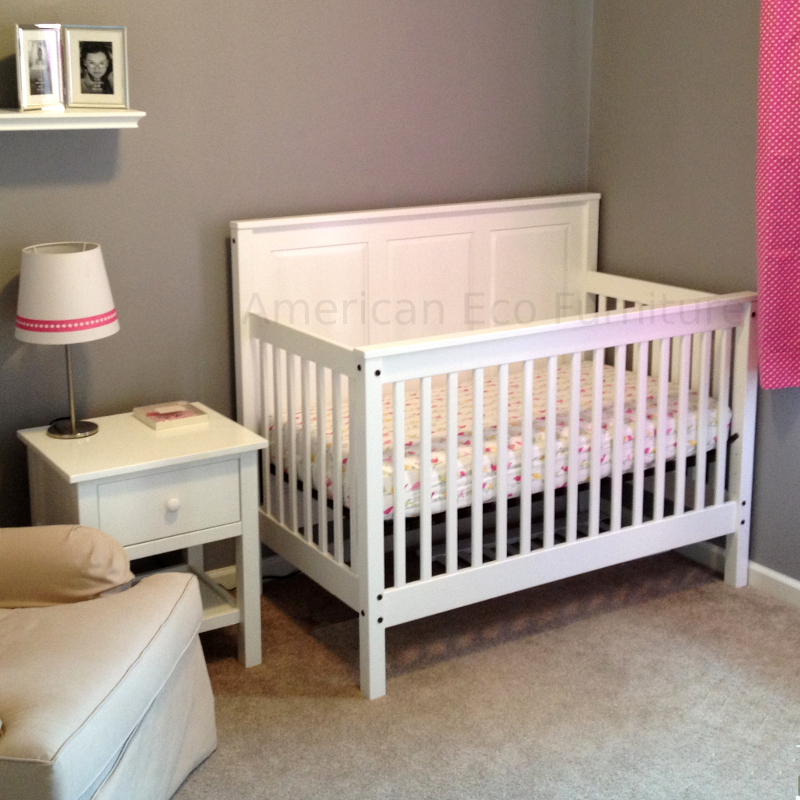 Crib Set Painted White